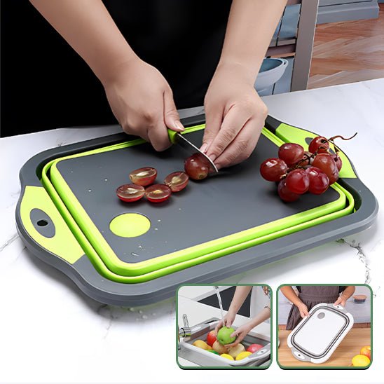 Planche à découper - avec panier de rinçage™ - cuisinertelunchef