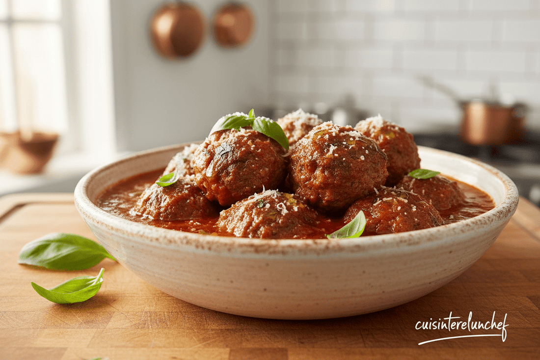 Boulettes Maison Moelleuses à la Sauce Tomate : la recette traditionnelle facile et inratable - cuisinertelunchef