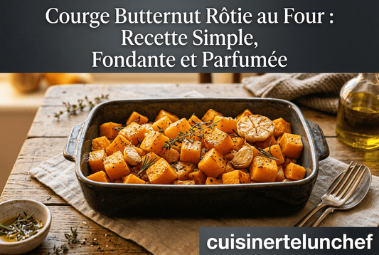 Courge Butternut Rôtie au Four : Recette Simple, Fondante et Parfumée - cuisinertelunchef