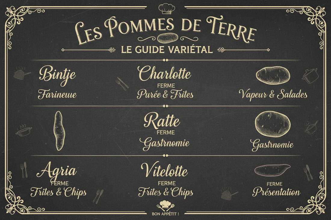 Guide Comparatif Complet de la Pomme de Terre : Variétés, Cuissons et Recettes - cuisinertelunchef