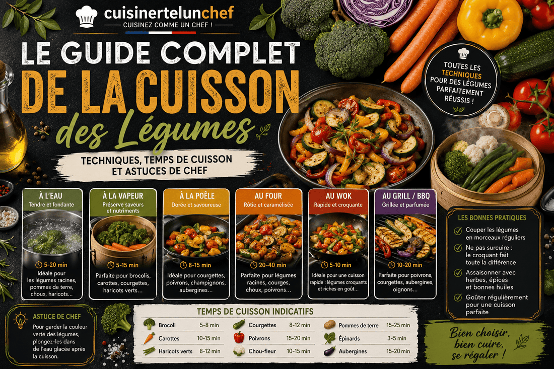 Le Guide Complet de la Cuisson des Légumes : Techniques, Temps de Cuisson et Astuces de Chef - cuisinertelunchef