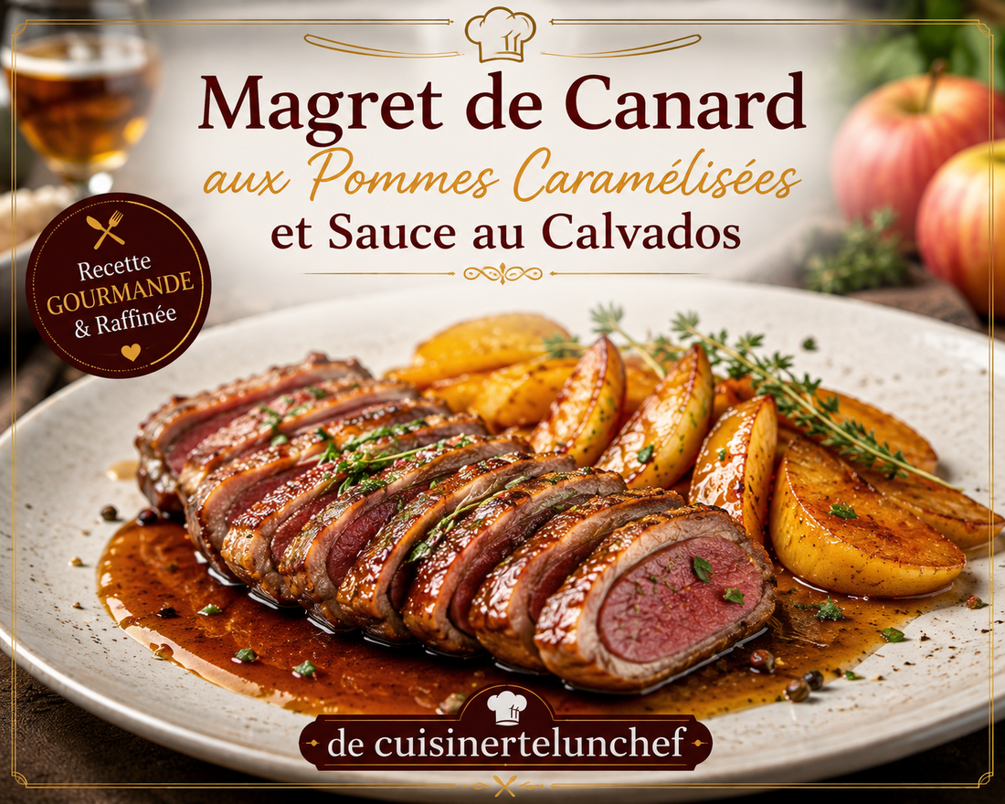 Magret de Canard aux Pommes Caramélisées et Sauce au Calvados - cuisinertelunchef