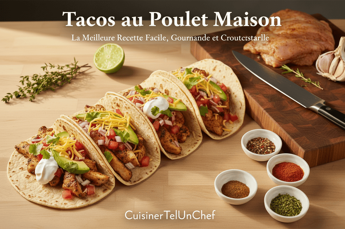 Tacos au Poulet Maison : La Meilleure Recette Facile, Gourmande et Croustillante - cuisinertelunchef