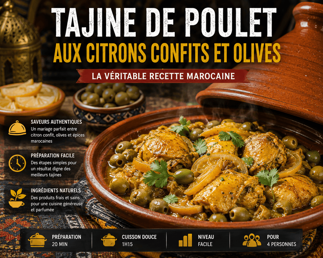 Tajine de Poulet aux Citrons Confits et Olives : La Véritable Recette Marocaine - cuisinertelunchef