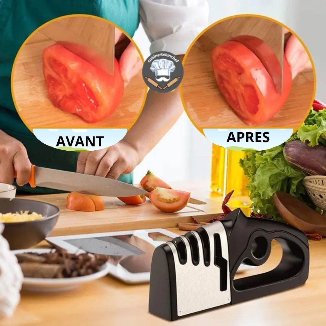 Aiguiseur couteau tout-en-un, tranchant restauré rapidement et facilement