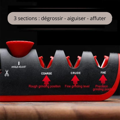 Affûteur couteau multi-tâche compact, compatible couteaux droits et crantés