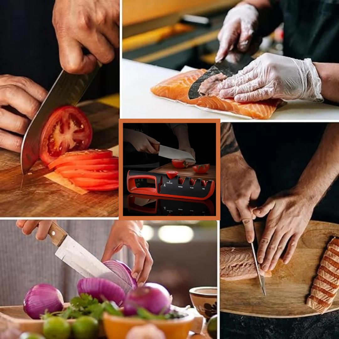 Affûteur multi-tâche cuisine, entretien optimal pour couteaux de chef et office