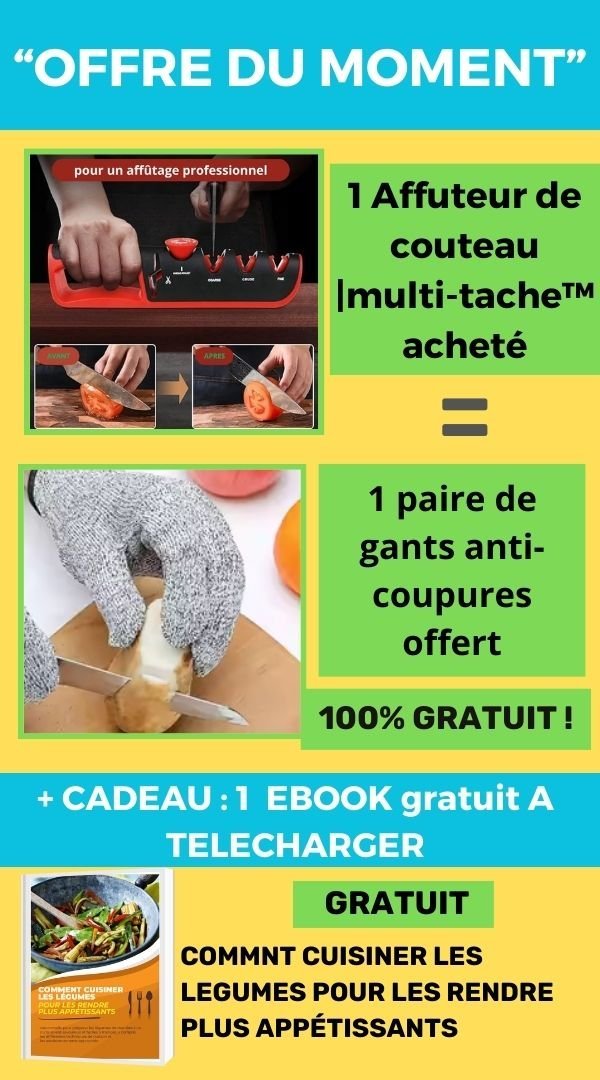 Affûteur couteau multi-tâche maison, tranchant restauré comme neuf en quelques secondes