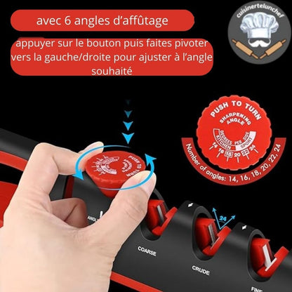Aiguiseur multi-tâche professionnel, résultat durable pour cuisine quotidienne