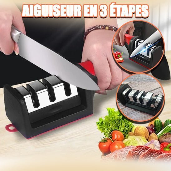 Affûteur couteau précision compact, entretien rapide pour lames de cuisine