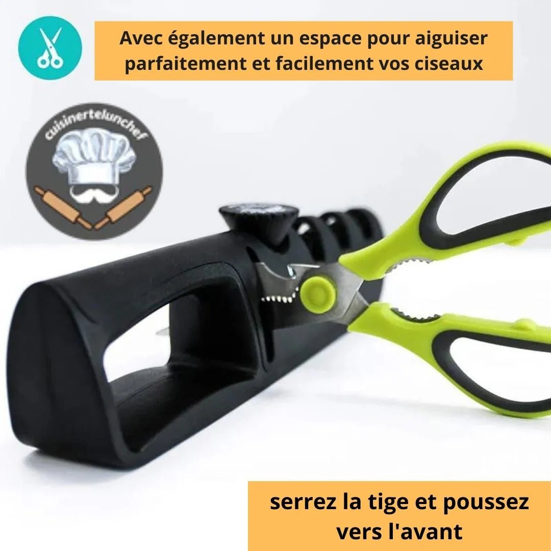 Affûteur tranchant net antidérapant, stabilité et précision lors de l'affûtage