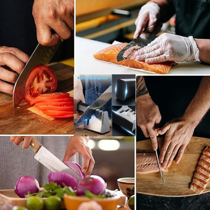Affûteur 4 en 1 compact, entretien rapide pour couteaux de cuisine et office