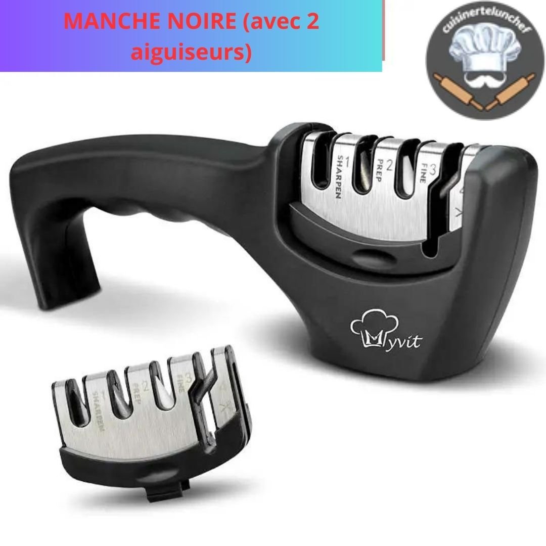 Aiguiseur 4 en 1 polyvalent, compatible couteaux japonais, européens et ciseaux