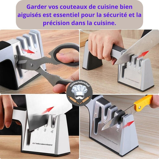 Affuteur de couteaux |4en1™ - cuisinertelunchef