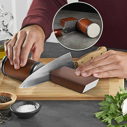 Aiguiseur disque céramique, compatible couteaux droits et de chef