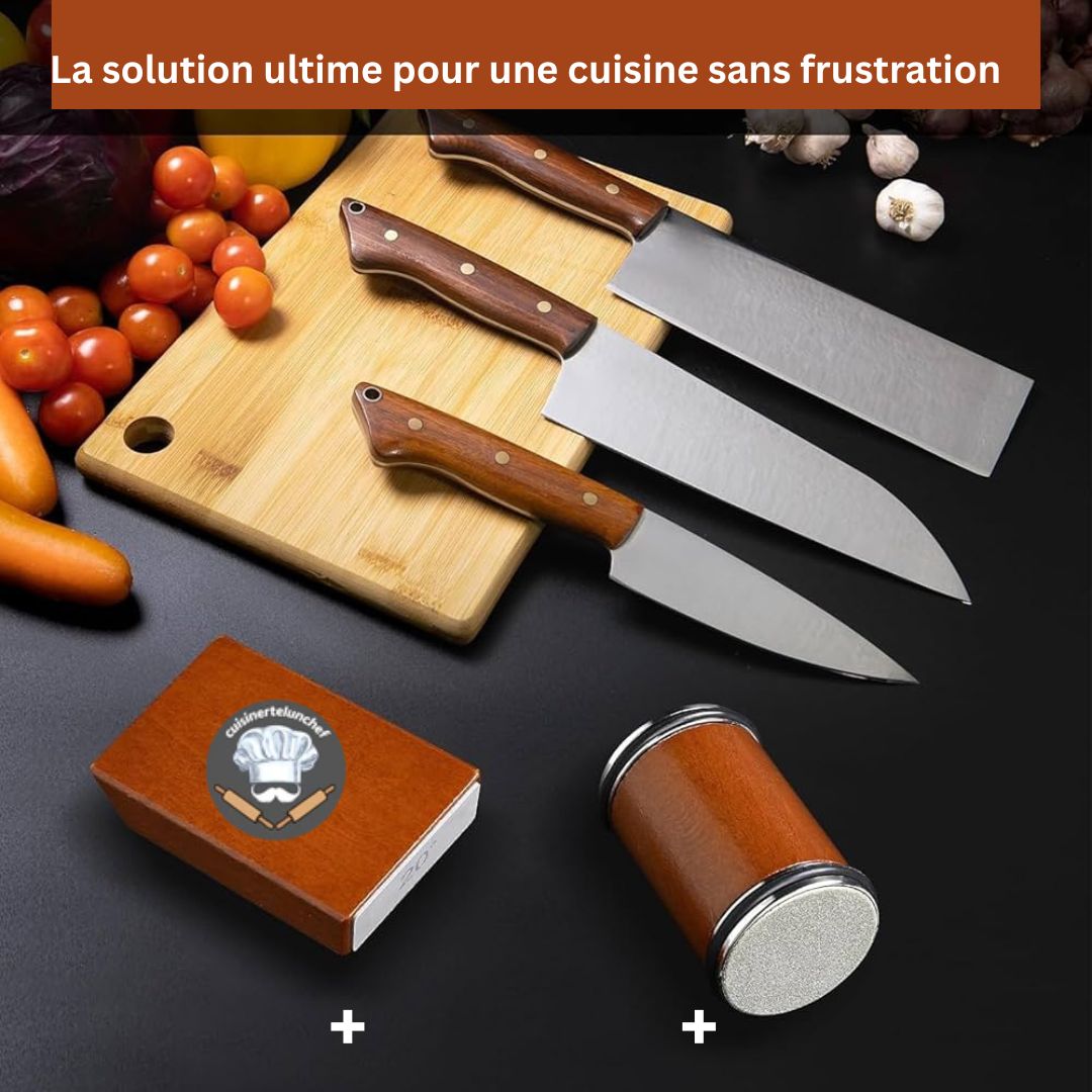 Aiguiseur céramique compact, affûtage rapide et sans effort
