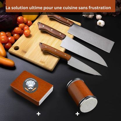Aiguiseur céramique compact, affûtage rapide et sans effort