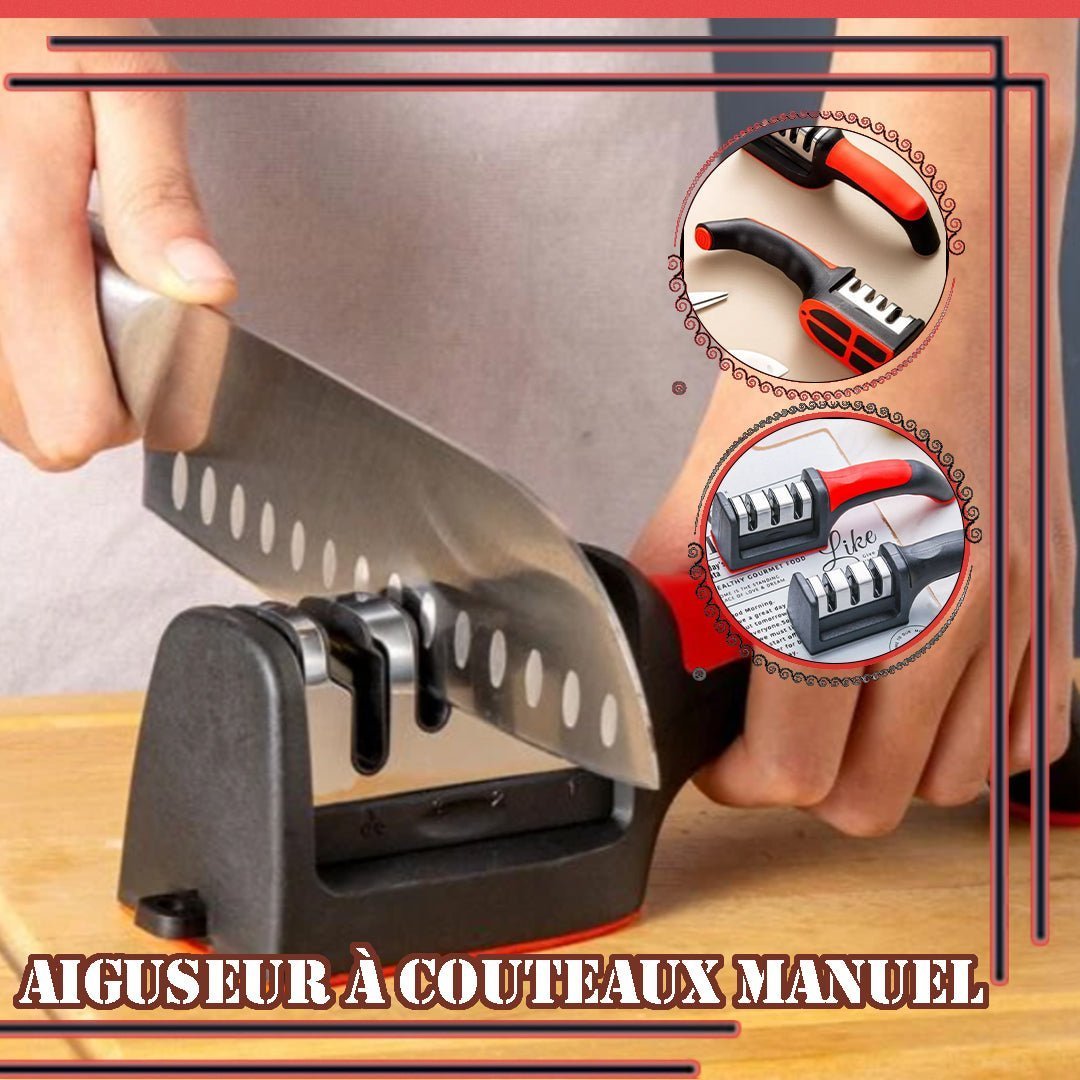 Affûteur couteau fine lame ergonomique, prise en main sécurisée et résultat optimal