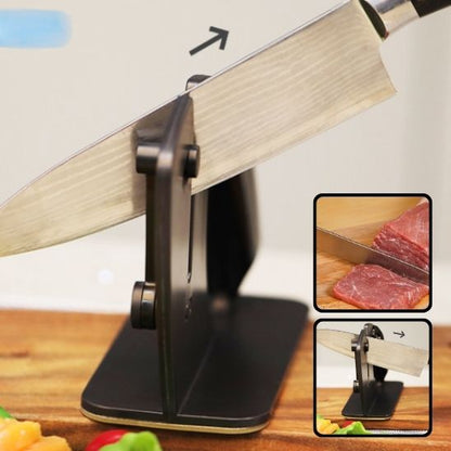 Aiguiseur couteau angle réglable ergonomique, base stable et affûtage sécurisé
