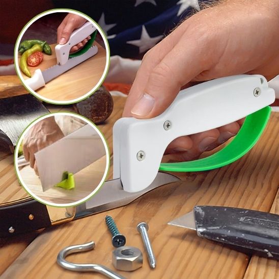 Aiguiseur pocket multifonction, compatible lames droites et couteaux de chasse