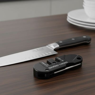 Aiguiseur couteau - système abrasif diamant professionnel pour emmener partout