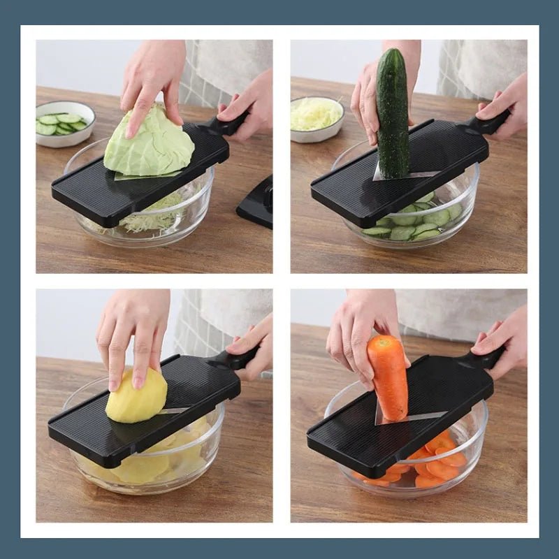 Coupe légumes mandoline en V - avec pince protège - doigts inclus - cuisinertelunchef