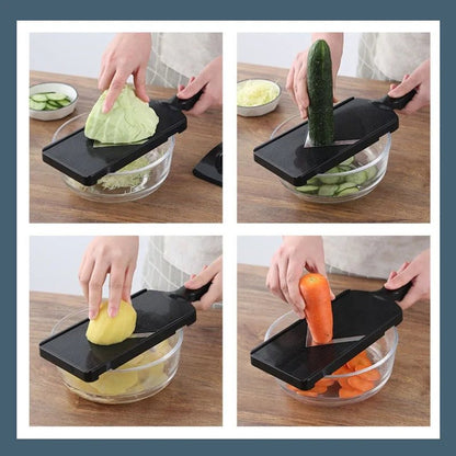 Coupe légumes mandoline en V - avec pince protège - doigts inclus - cuisinertelunchef
