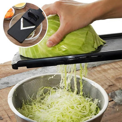 Coupe légumes mandoline en V - avec pince protège - doigts inclus - cuisinertelunchef