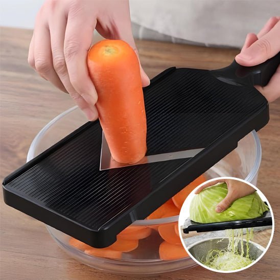 Coupe légumes mandoline en V - avec pince protège - doigts inclus - cuisinertelunchef