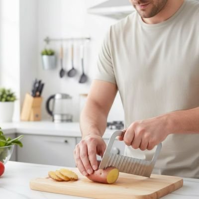 Coupe-légumes multifonction RapidChef en action, légumes découpés avec précision