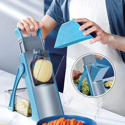 Coupe-légumes lames inox interchangeables, julienne, lamelles et tranches précises