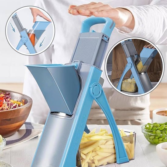 Coupe-légumes précision inox, lames interchangeables pour toutes les coupes