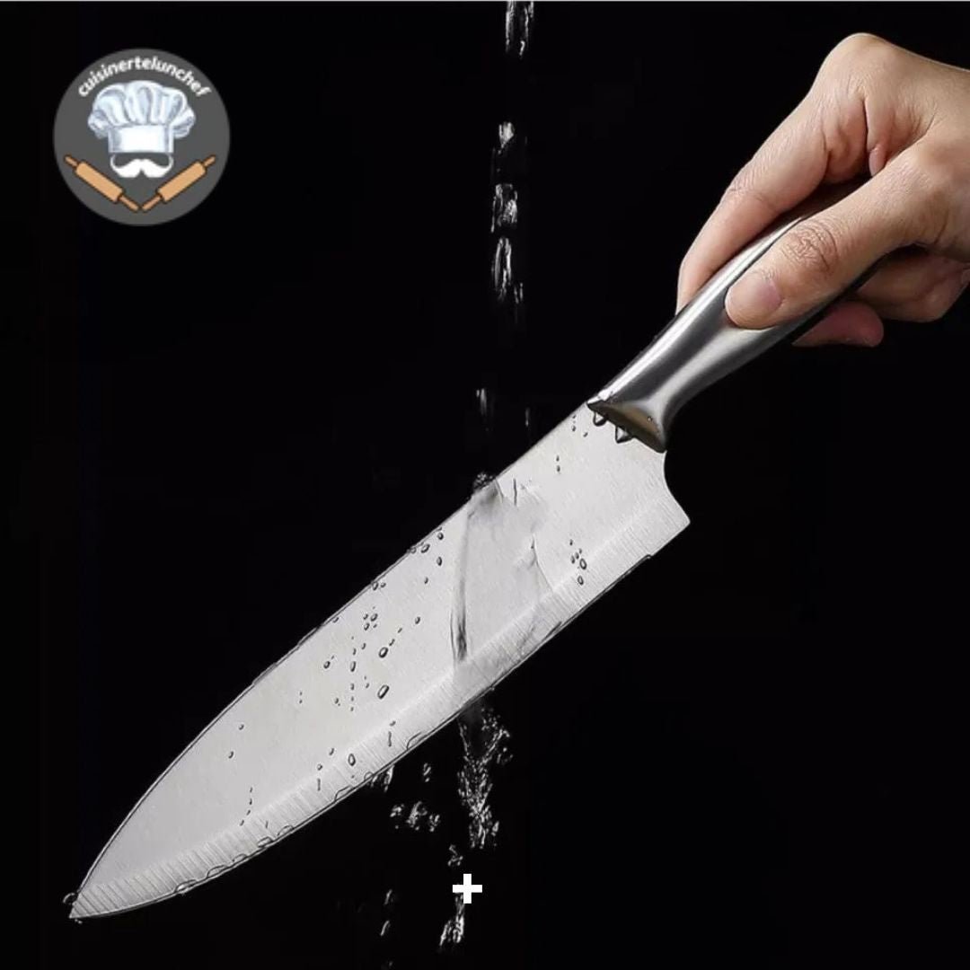 Couteau de Chef - tout acier inoxydable™ - cuisinertelunchef