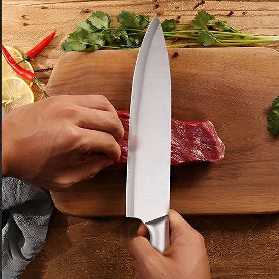 Couteau de Chef - tout acier inoxydable™ - cuisinertelunchef