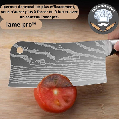 Couteau japonais cuisine inox, tranchant durable pour chef amateur et professionnel