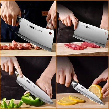 Set complet couteaux japonais professionnels, la panoplie du chef pour cuisine quotidienne