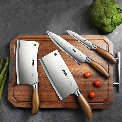 Couteaux japonais professionnels set complet, finition soignée et design élégant