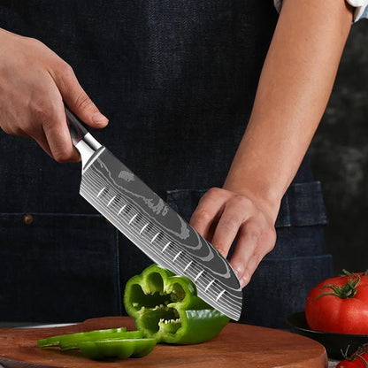 Couteau chef japonais lame longue, coupe nette et précise pour cuisiniers exigeants