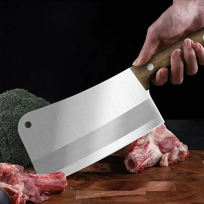 Couteau chef lame forgée pleine soie, équilibre parfait entre lame et manche