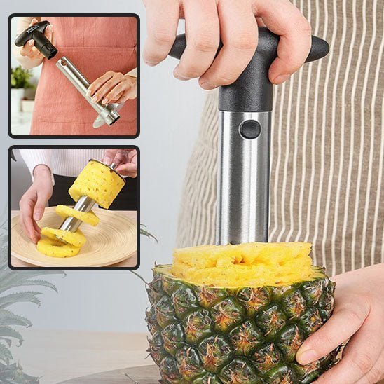 Coupe-ananas tranches spirales uniformes compact, facile à nettoyer et à ranger après usage