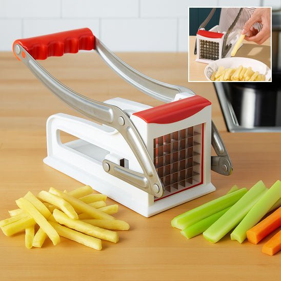 Coupe-frites lames inox et ventouses antidérapantes, l'outil indispensable pour frites maison parfaites