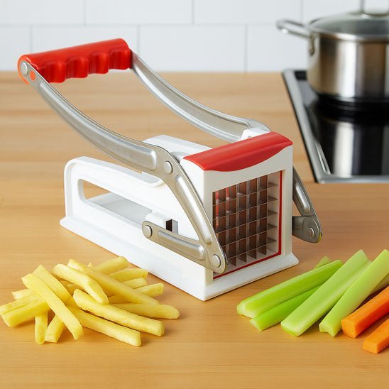 Coupe-frites 2 lames interchangeables compact, facile à nettoyer et à ranger après usage