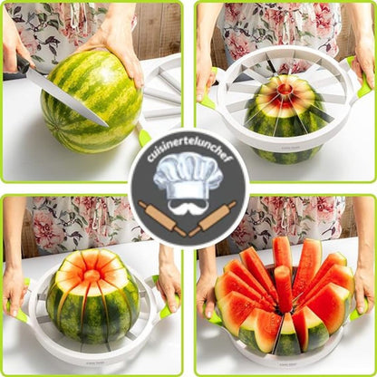 Couteau coupe-pastèque cuisine, découpe nette et précise pour fruits d'été