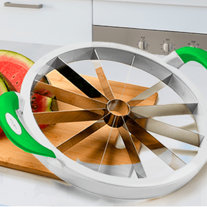 Couteau pastèque ergonomique, prise en main confortable pour découpe estivale