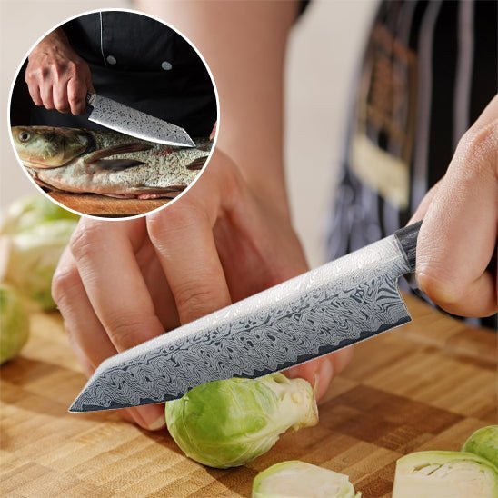 Couteau Damas forgé premium, idéal pour chef amateur et cuisinier professionnel
