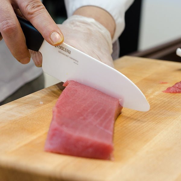 Couteau cuisine céramique durable, lame longue durée qui garde son tranchant
