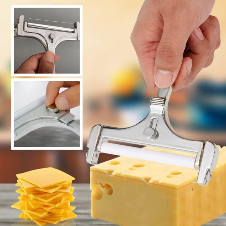 Couteau coupe-fromage inox, lame tranchante pour découpe nette et régulière