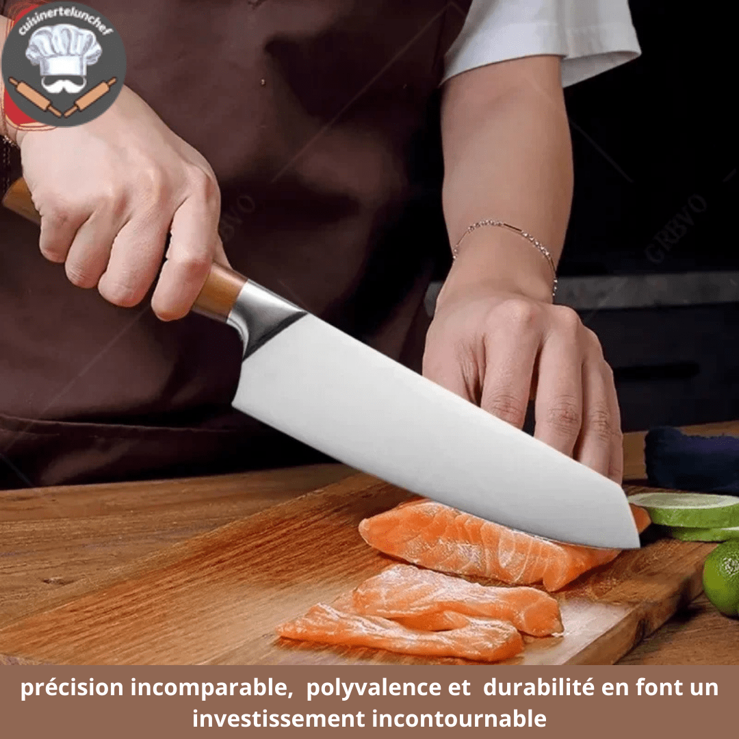 Couteau cuisine design élégant, s'intègre parfaitement dans toute cuisine moderne