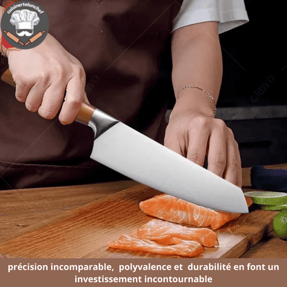 Couteau cuisine design élégant, s'intègre parfaitement dans toute cuisine moderne