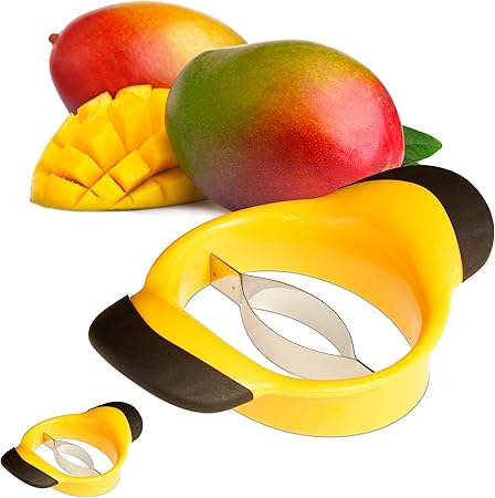 Couteau découpe mangue inox, lame tranchante pour découpe nette et précise